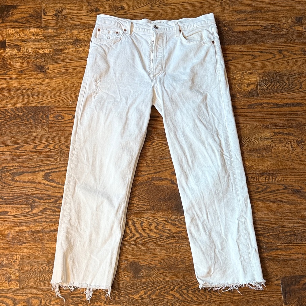 Citizens Of Humanity Cream Denim Jeans